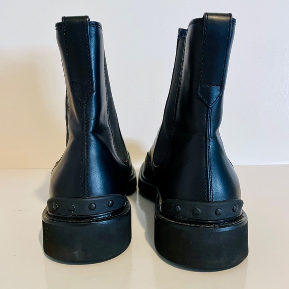 Tod's Black Leather Brogue Detail Boots Men's 7 - Picture 7 of 16